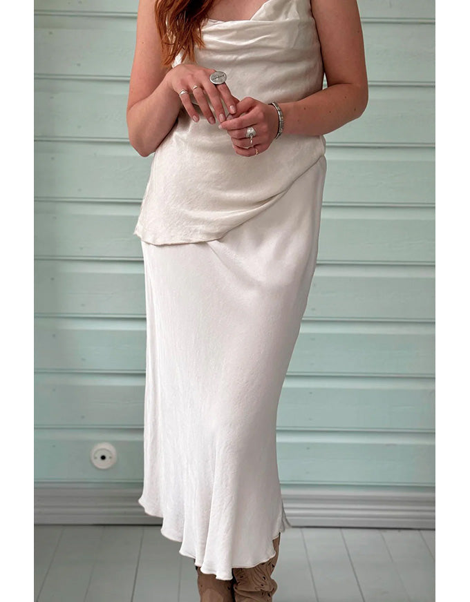 Katniss Viscose Skirt Beige