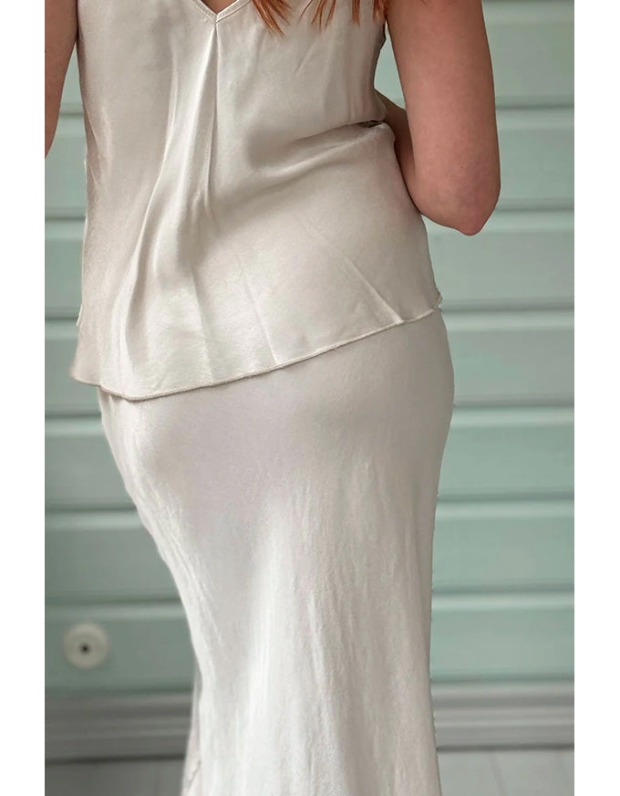 Katniss Viscose Skirt Beige