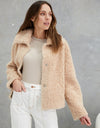 Kira Wool Teddy Jacket Sand