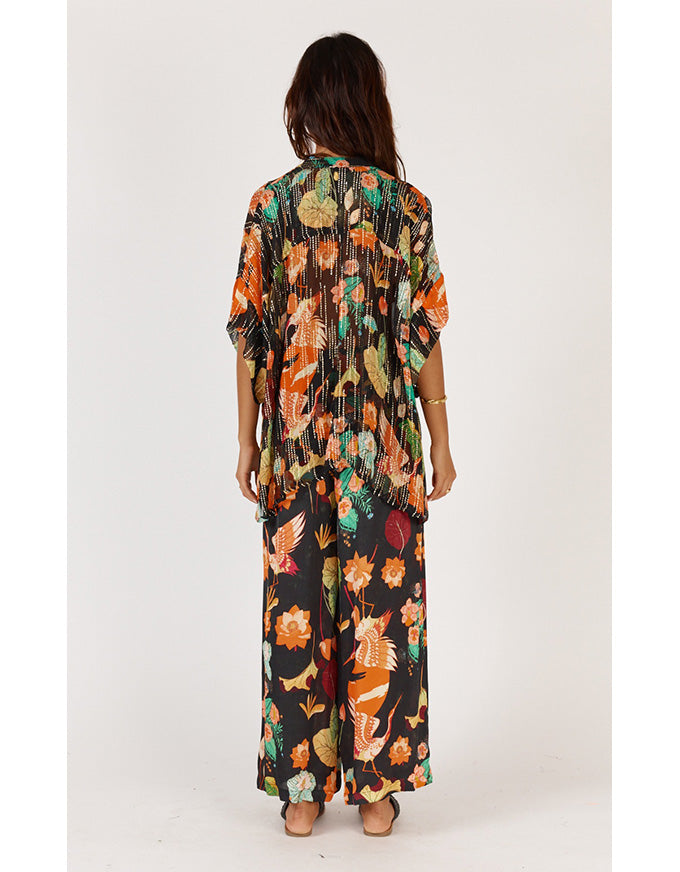 Laurasia Shirt Black Lurex Print