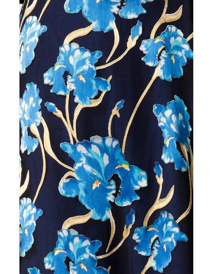 Linnee Wrap Midi Dress - Blue Iris