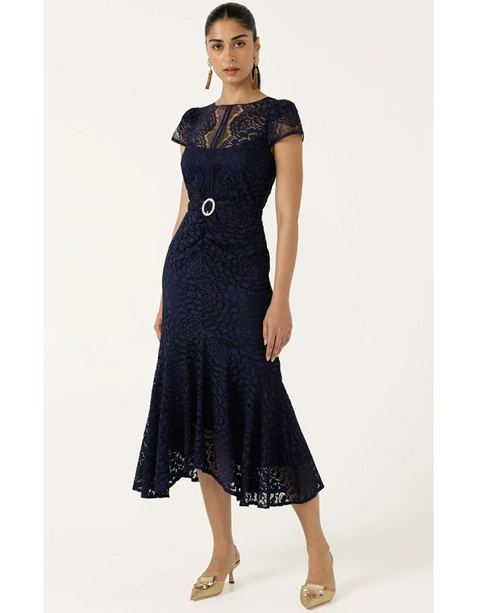Affair Of Honour Dress - Navy Lace