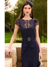 Affair Of Honour Dress - Navy Lace
