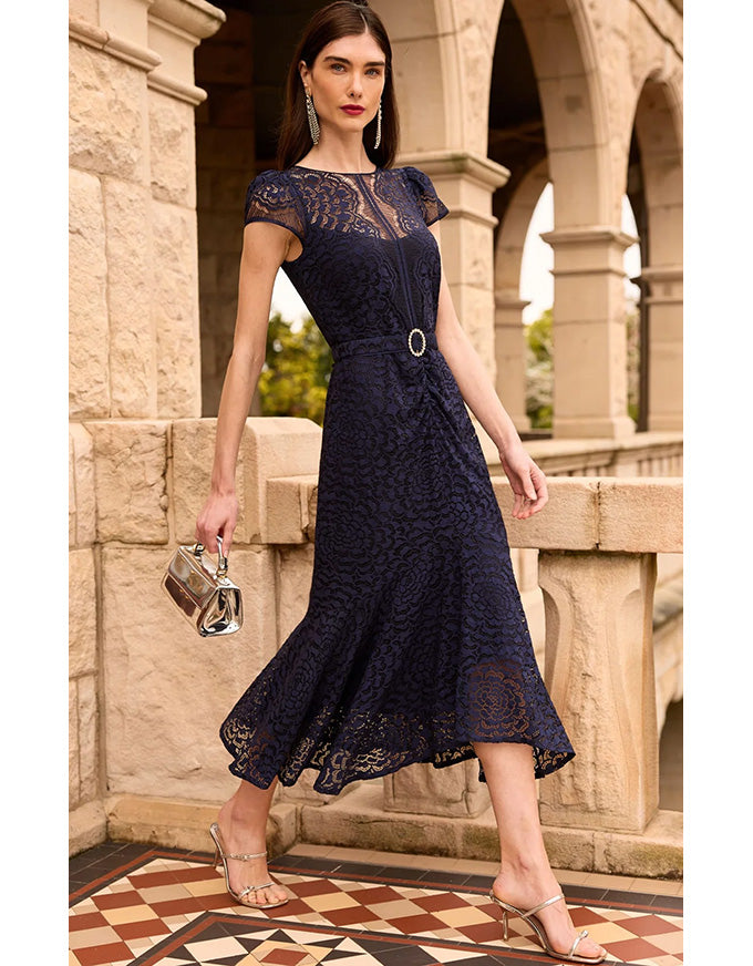 Affair Of Honour Dress - Navy Lace