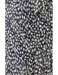 Cloudland Wrap Dress - Navy White Spot