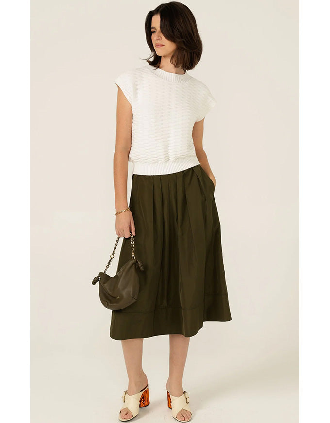 Bubble Knit Top Ivory