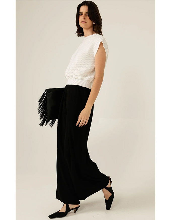 Bubble Knit Top Ivory