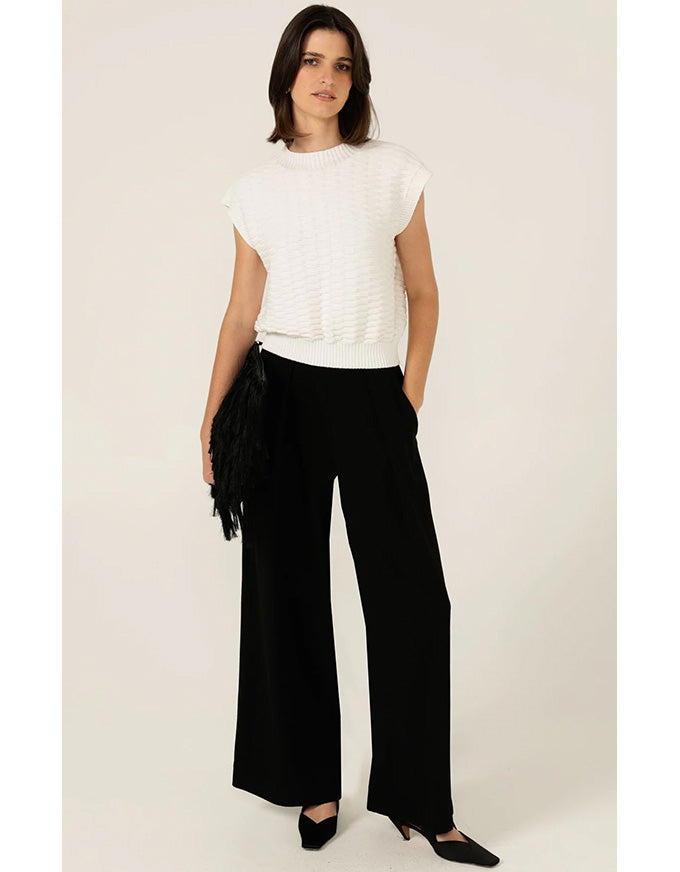 Bubble Knit Top Ivory