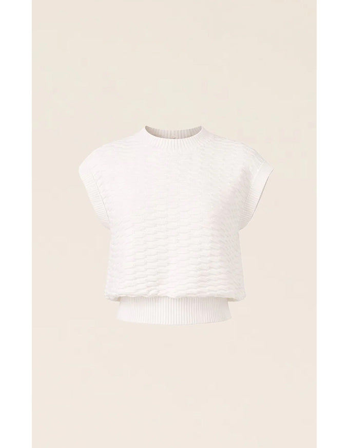 Bubble Knit Top Ivory