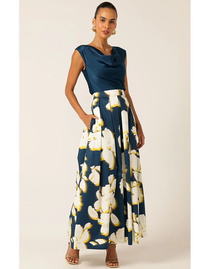 Chamonix Skirt Navy/Yellow/White