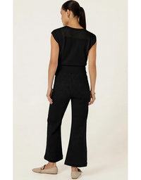 Chloe Knit Top - Black - Australian Made