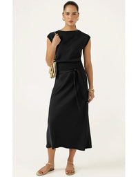 Chloe Knit Top - Black - Australian Made