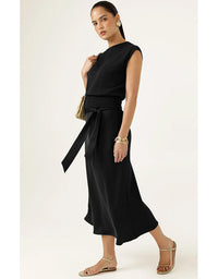 Chloe Knit Top - Black - Australian Made