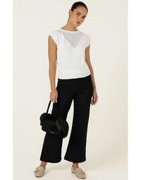 Chloe Knit Top - White - Australian Made