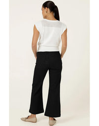 Chloe Knit Top - White - Australian Made