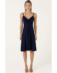 Cloudland Wrap Dress - Navy White Spot