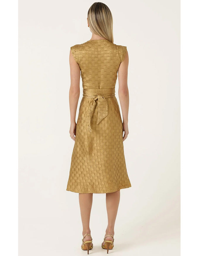 Crown Wrap Dress - Gold