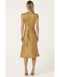 Crown Wrap Dress - Gold