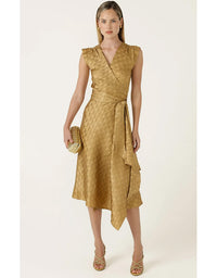 Crown Wrap Dress - Gold