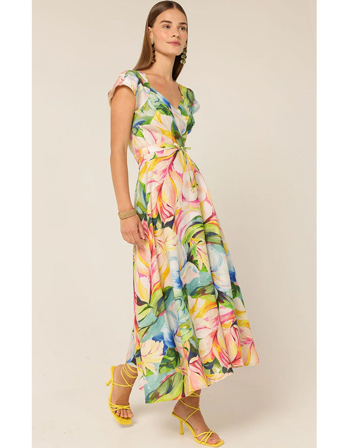 Dahlia Midi Dress Watercolour Floral