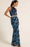 Elea Halter Bias Maxi Dress - Blue Iris