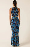 Elea Halter Bias Maxi Dress - Blue Iris