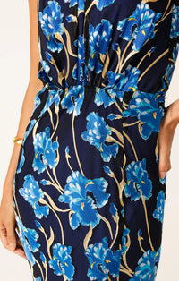Elea Halter Bias Maxi Dress - Blue Iris