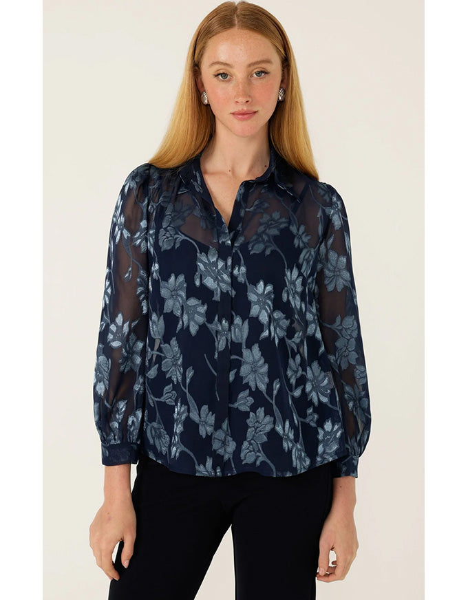 Elphine Blouse Navy Blue