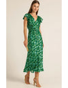 Fleur De Lys Midi Dress - Green Botanical