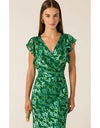 Fleur De Lys Midi Dress - Green Botanical