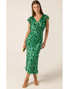 Fleur De Lys Midi Dress - Green Botanical