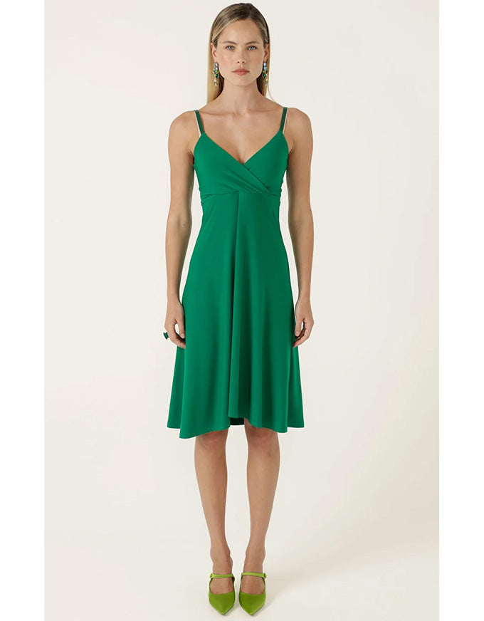 Garden Maze Wrap Dress Green Aqua Floral