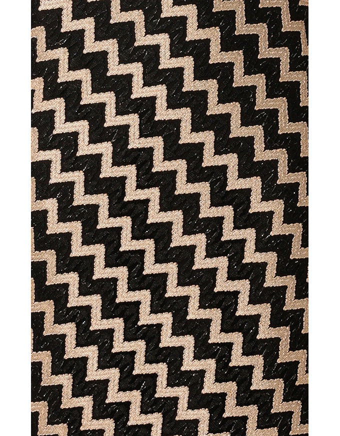 Heart of Paris Dress Black Gold Chevron