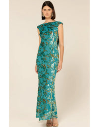 Heavenly Heights Maxi Dress Turquoise Gold