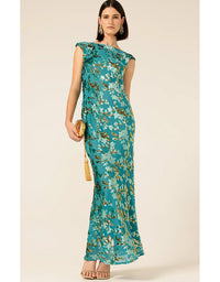 Heavenly Heights Maxi Dress Turquoise Gold