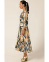 La Mer Midi Dress - Navy Sand Gold