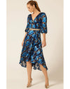Linnee Wrap Midi Dress - Blue Iris