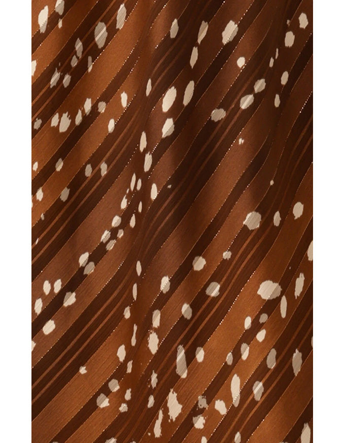Maple Midi Dress Mocha Cream Spot