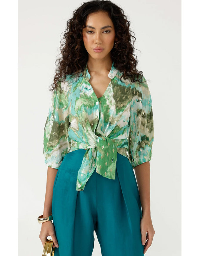 Meganisi Blouse Green Turquoise