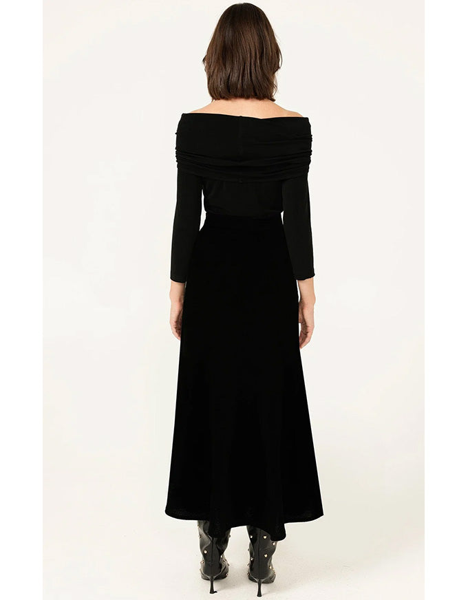 Angie A-Line Skirt Black - Australian Made