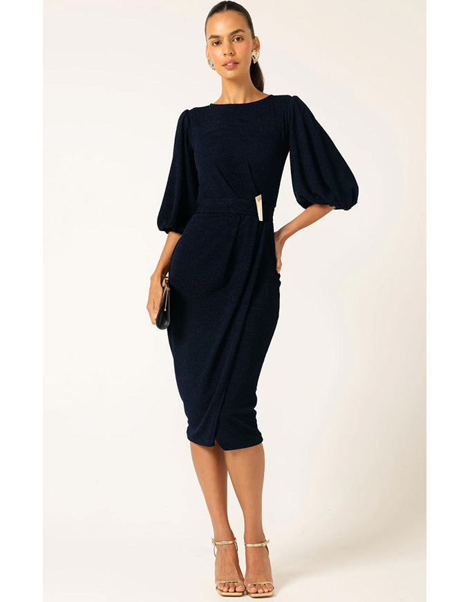 Nicole Dress Navy - Australian made