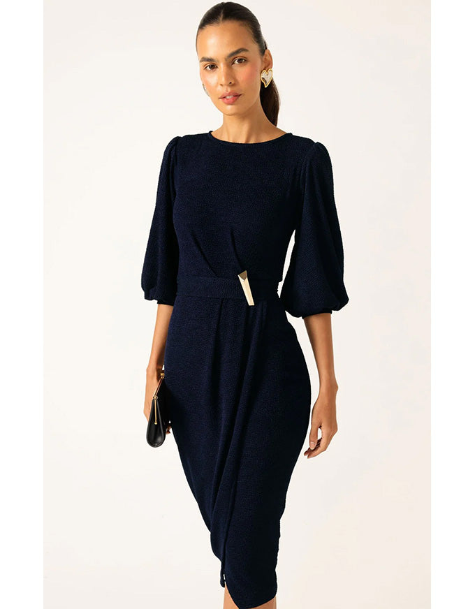 Nicole Dress Navy - Australian made
