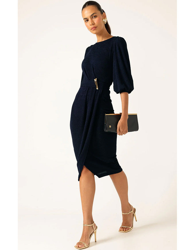 Nicole Dress Navy - Australian made