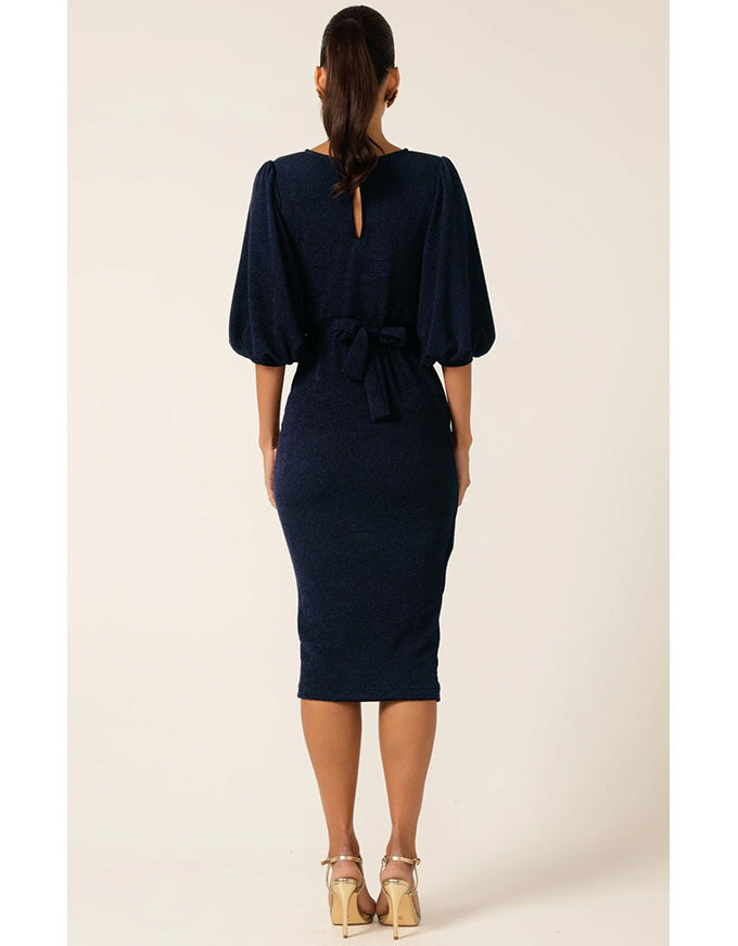 Nicole Dress Navy - Australian made