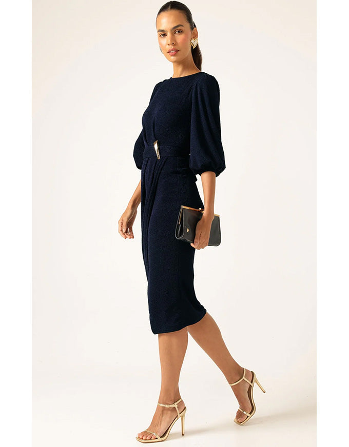 Nicole Dress Navy - Australian made