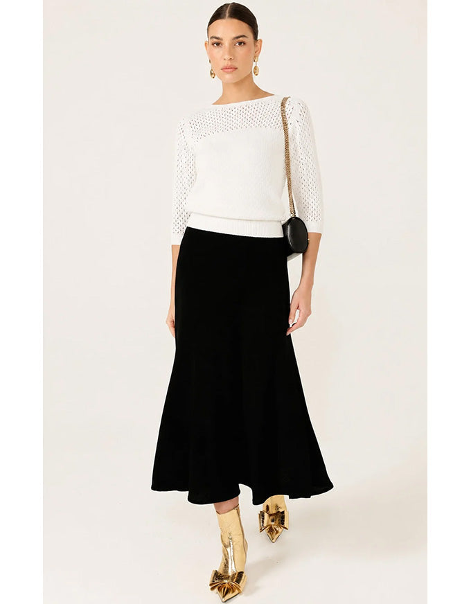 Angie A-Line Skirt Black - Australian Made