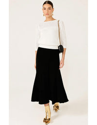 Angie A-Line Skirt Black - Australian Made
