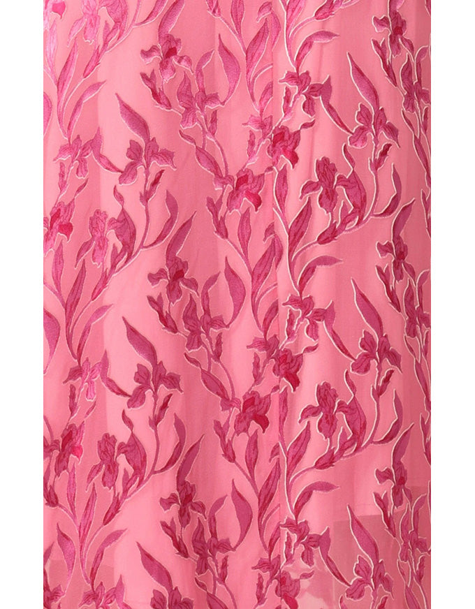 Sherbet Breeze Midi Wrap Dress Magenta Botanical
