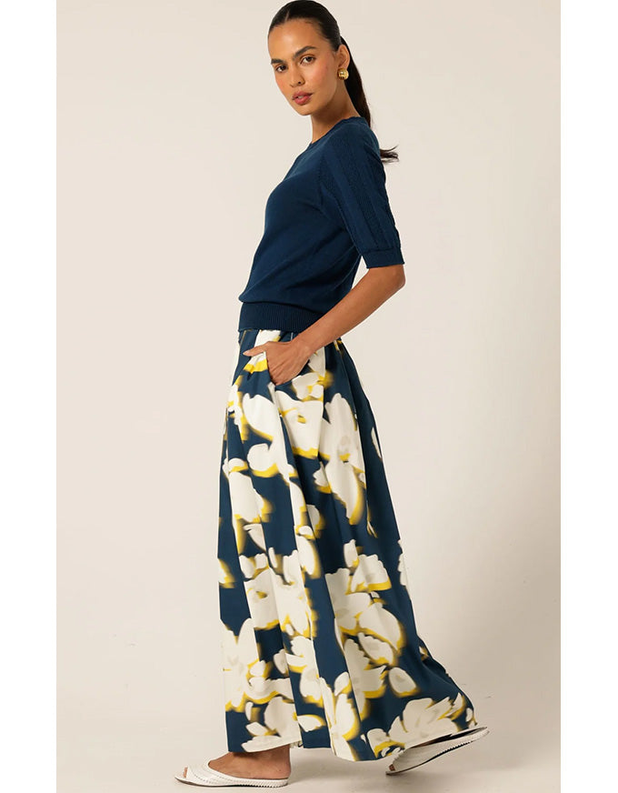 Chamonix Skirt Navy/Yellow/White