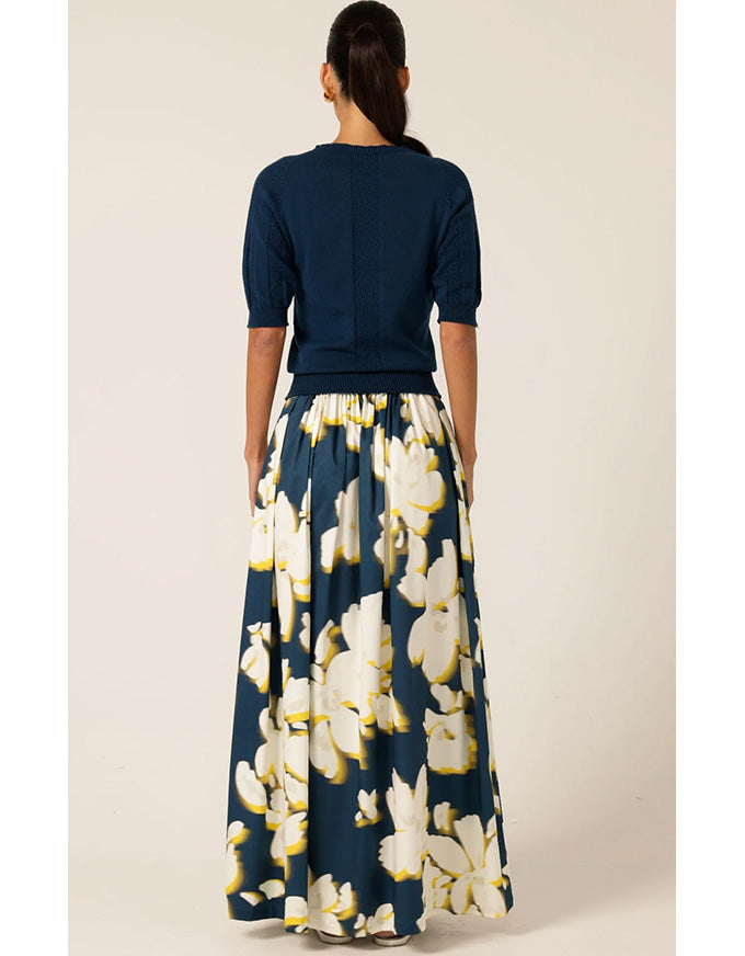 Chamonix Skirt Navy/Yellow/White